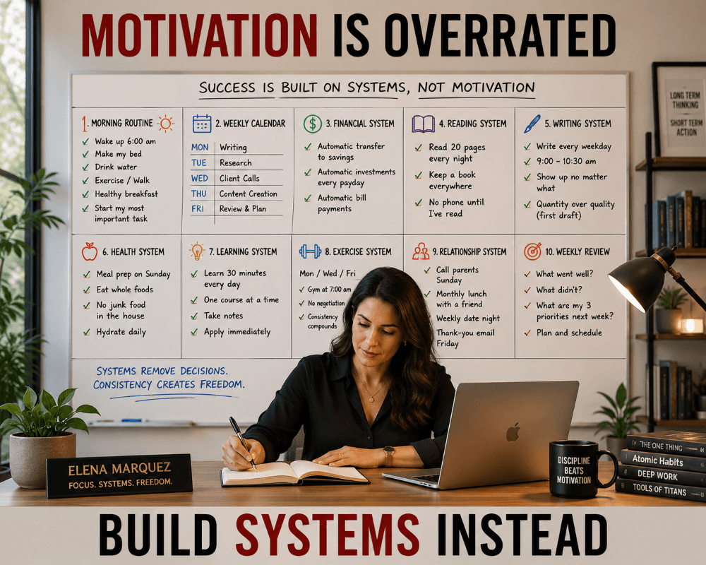 Motivation Is Overrated: Build Systems Instead