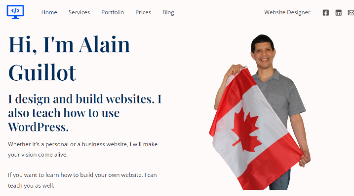 Alain Guillot, Website designer