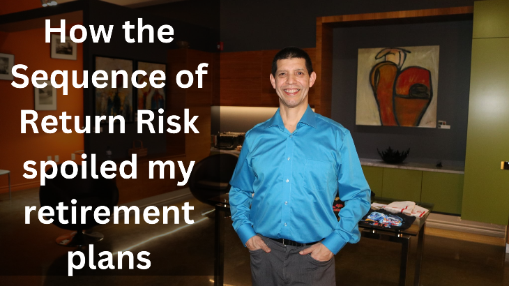 Alain Guillot next to some text: How the Sequence of Return Risk spoiled my retirement plans