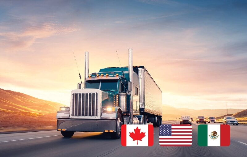 Logistics company, Canada, US, Mexico