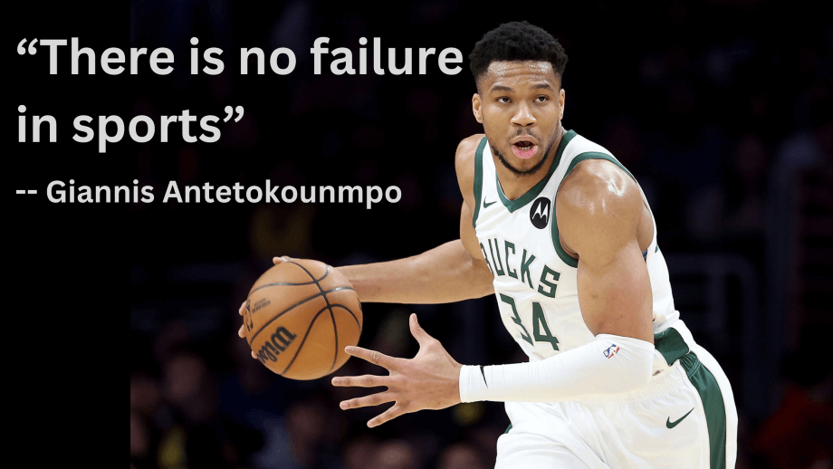 For Giannis Antetokounmpo, there is no failure in sports