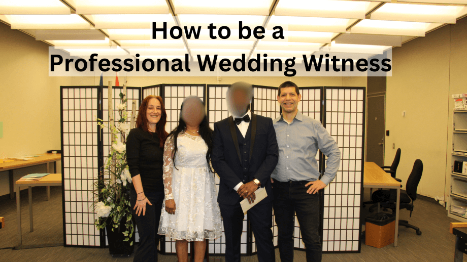 How to be a Professional Wedding Witness