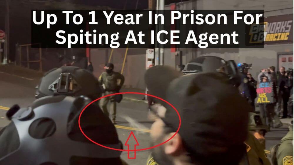 Protester Who Spit on Federal Agent’s Face Faces Up to One Year in Federal Prison