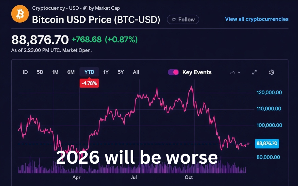 Bitcoin will continue dropping in 2026. The thrill is gone
