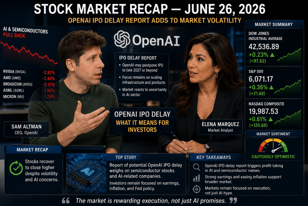 Stock Market Recap — June 26, 2026