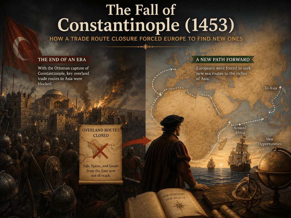 The Fall of Constantinople: The Trade Shock That Built Empires