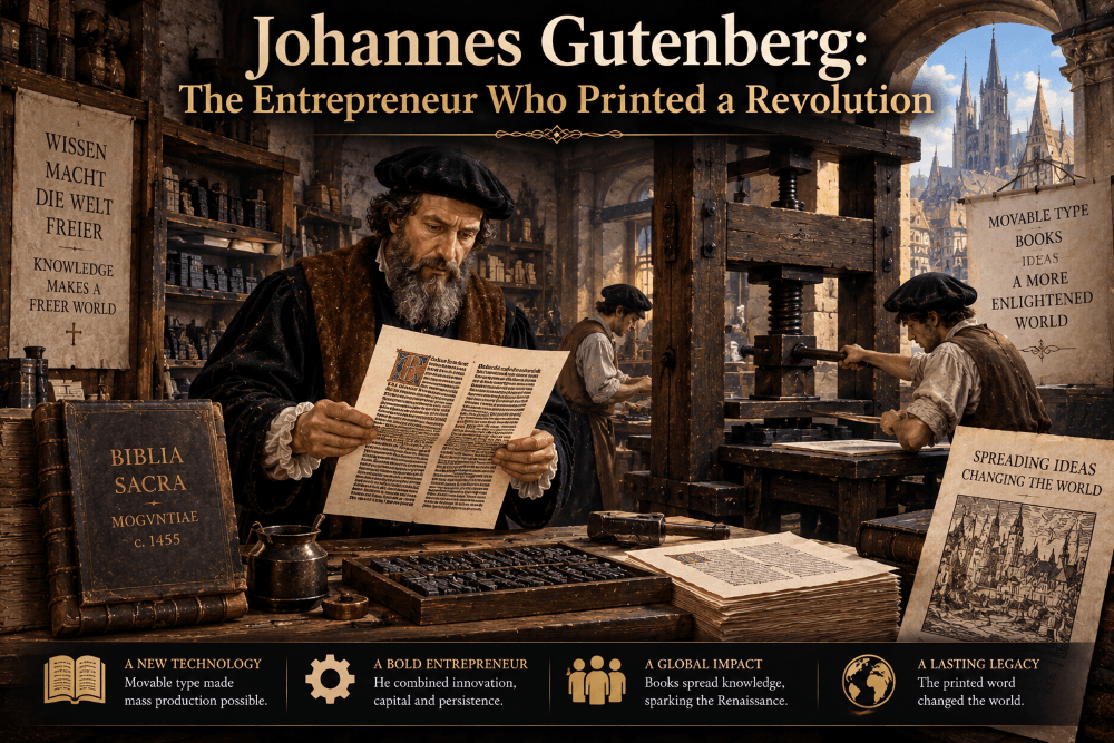 Johannes Gutenberg The Entrepreneur Who Printed a Revolution