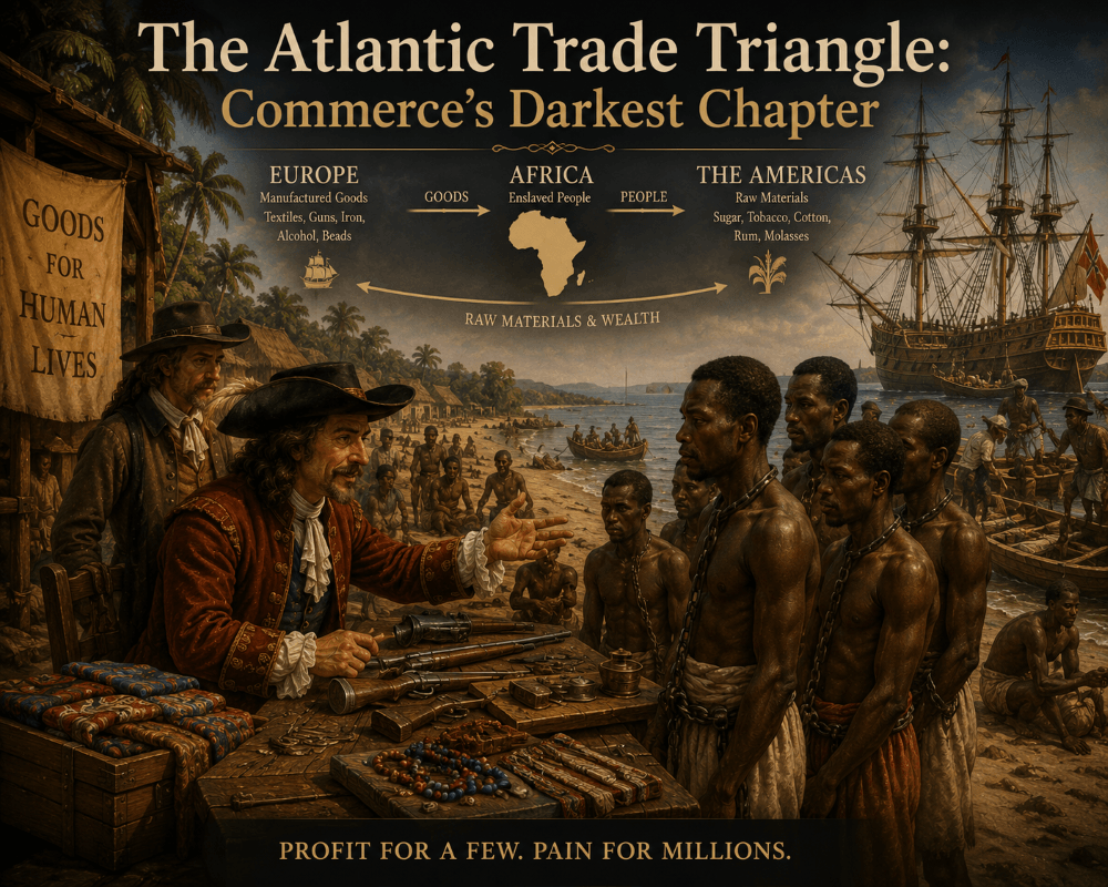 The Atlantic Trade Triangle Commerce's Darkest Chapter