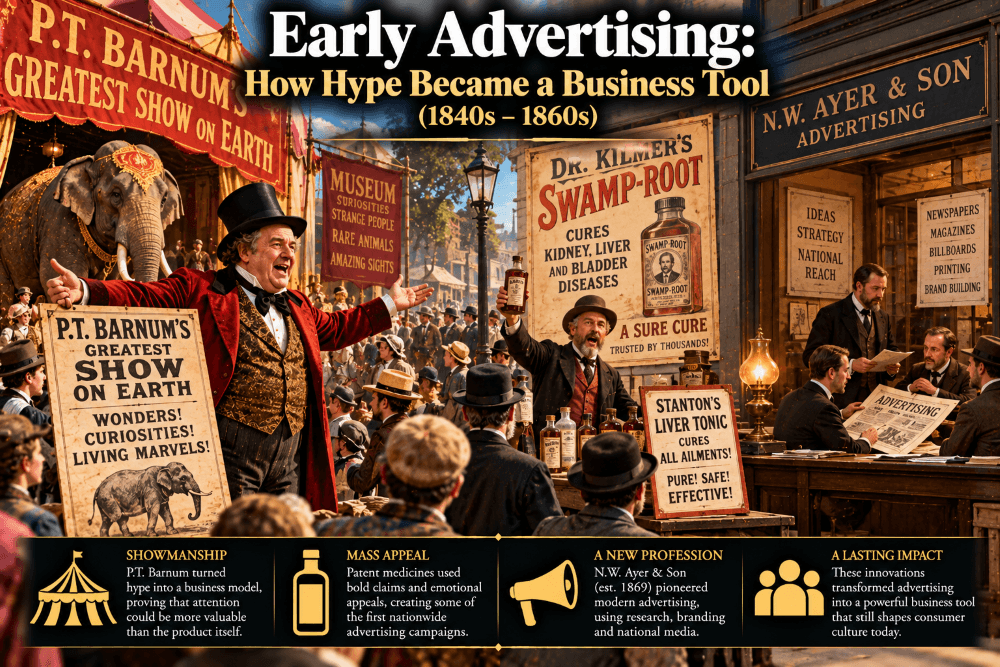Early Advertising: How Hype Became a Business Tool