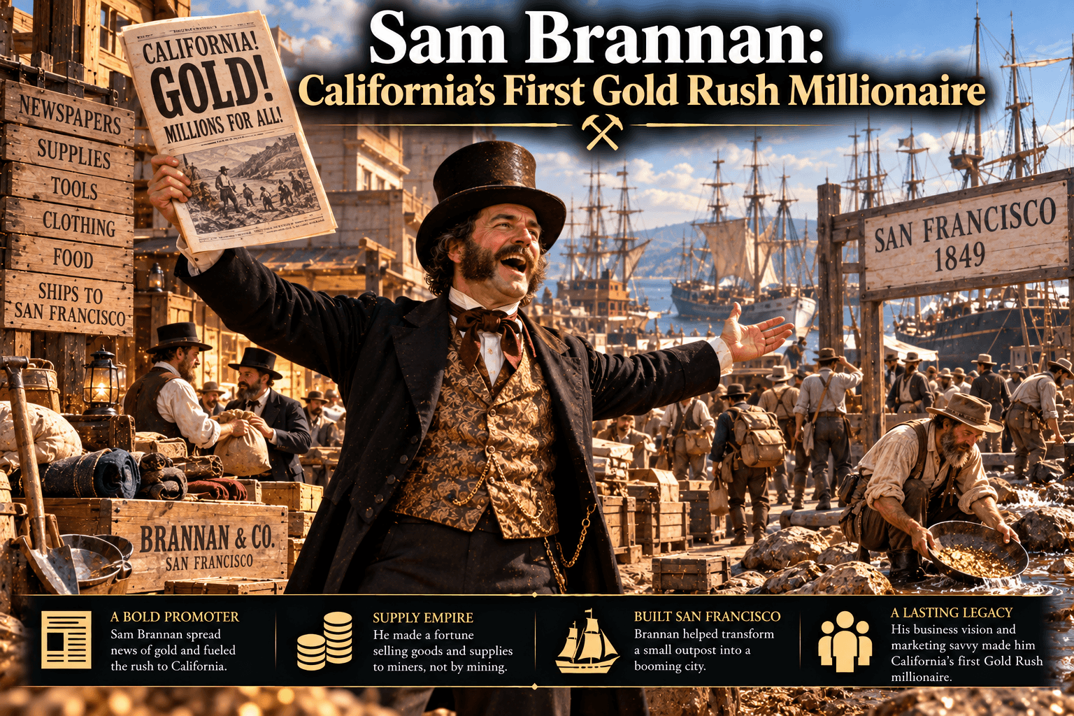 Sam Brannan: California’s First Gold Rush Millionaire