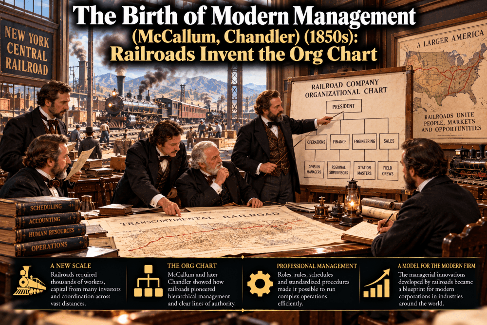 The Birth of Modern Management Railroads Invent the Org Chart