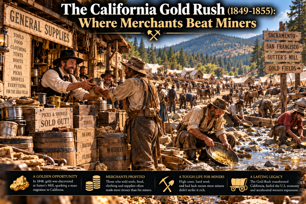 The California Gold Rush: Where Merchants Beat Miners
