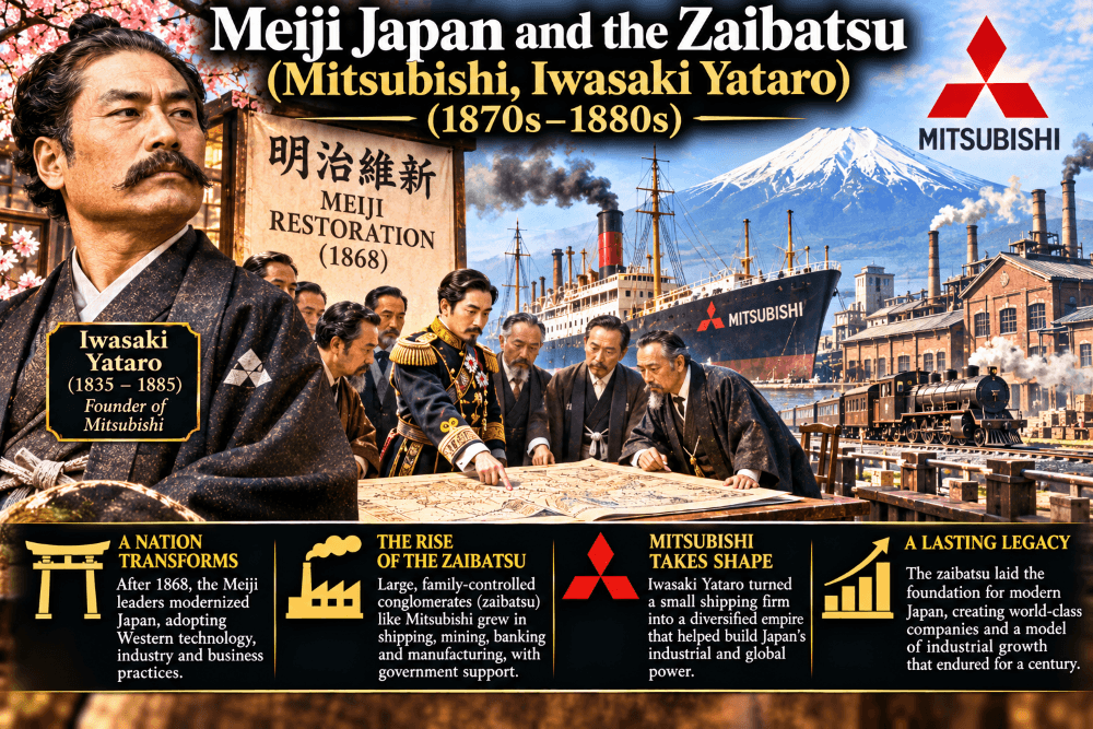 Zaibatsu Iwasaki Yataro and Meiji Japan's Mitsubishi